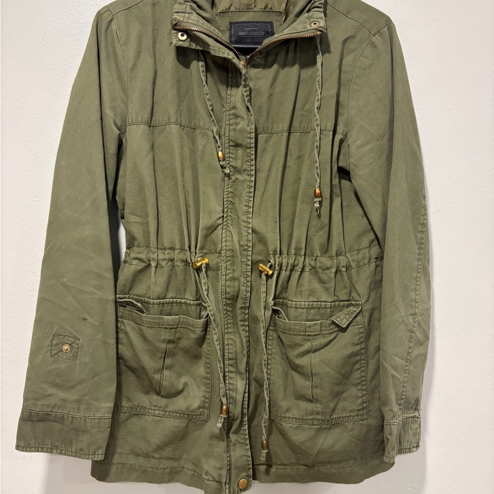 Miss London Khaki Utility Jacket